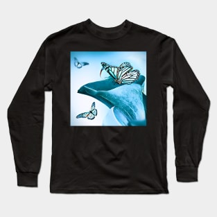 Blue Butterflies Long Sleeve T-Shirt